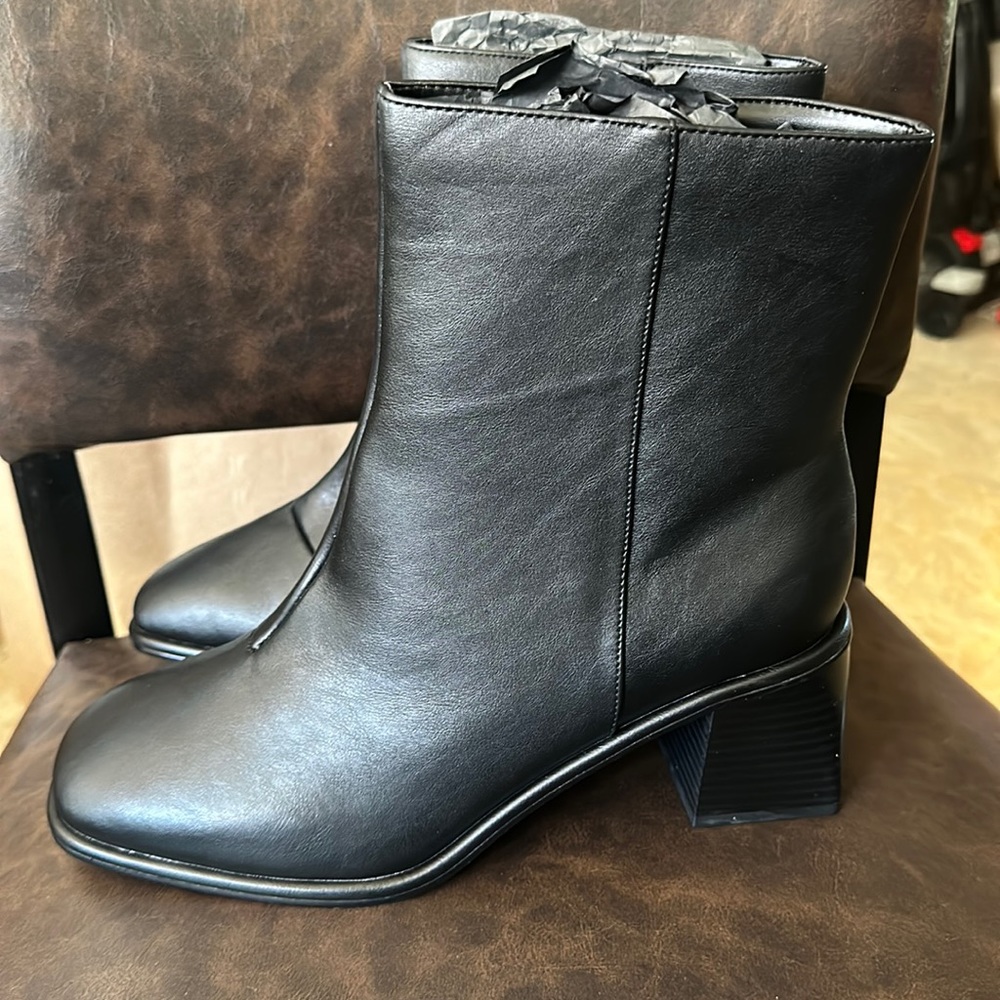 *FINAL* EVANS EXTRA WIDE BRUCE HEELED ANKLE BOOT: BLACK: NWT: UK SIZE 10WW